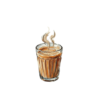 Ellie, the chai-cup mascot